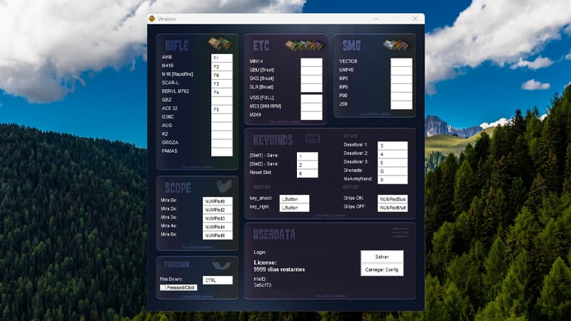 Screenshot versão Advanced